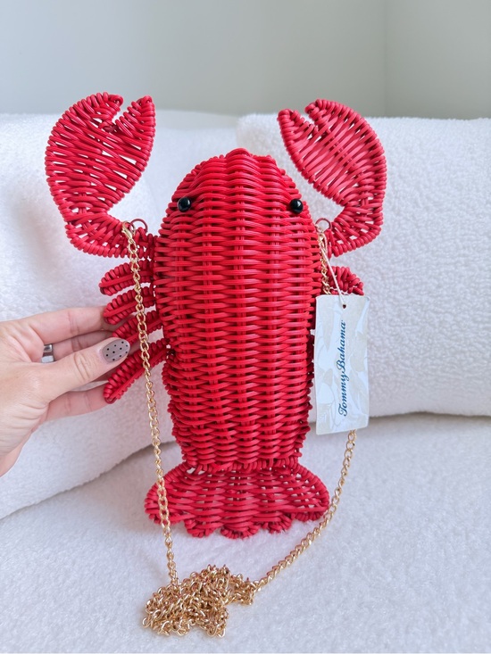 Tommy Bahama Handbags - Viral Tommy Bahama Bright Red Lobster Wicker Crossbody